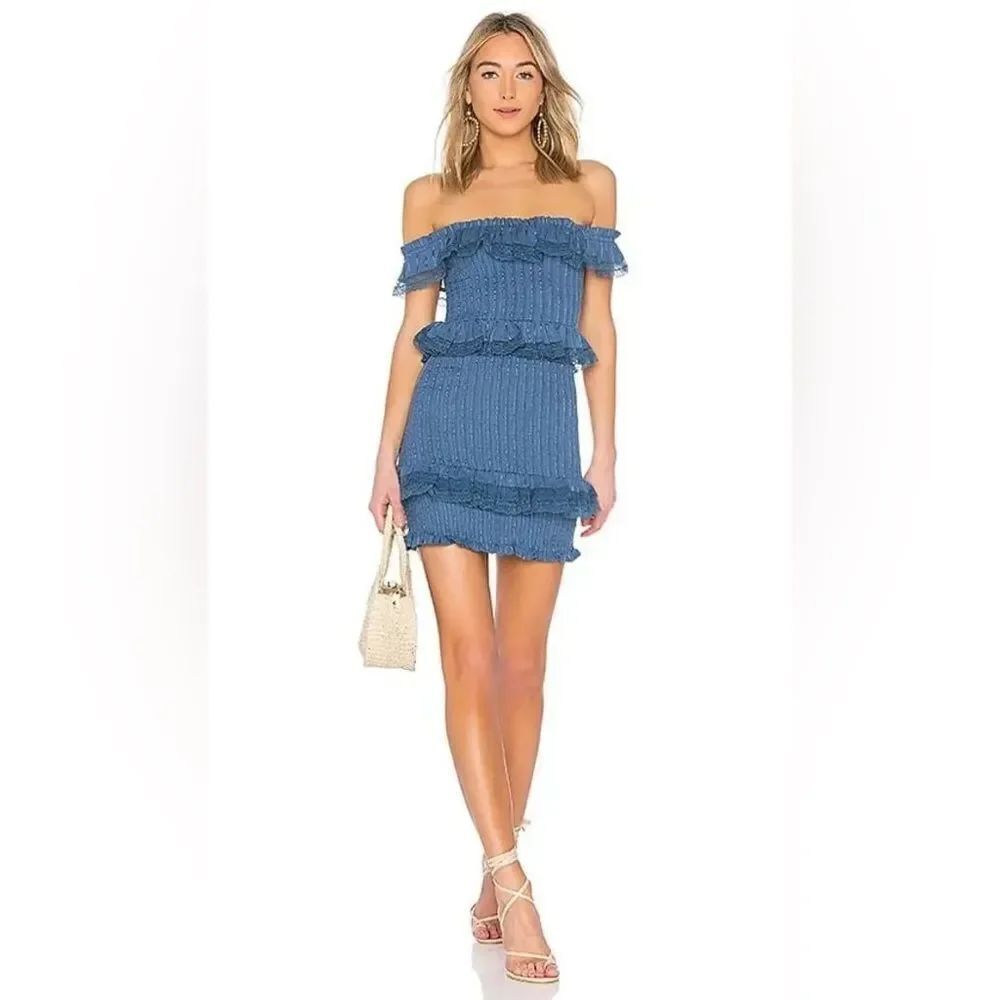 TULAROSA Teri Dress In Blue size Small Revolve